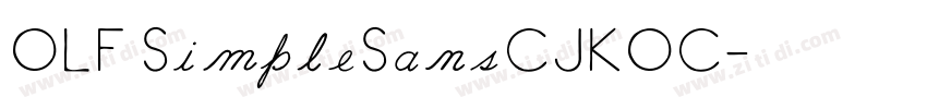 OLF SimpleSansCJKOC字体转换